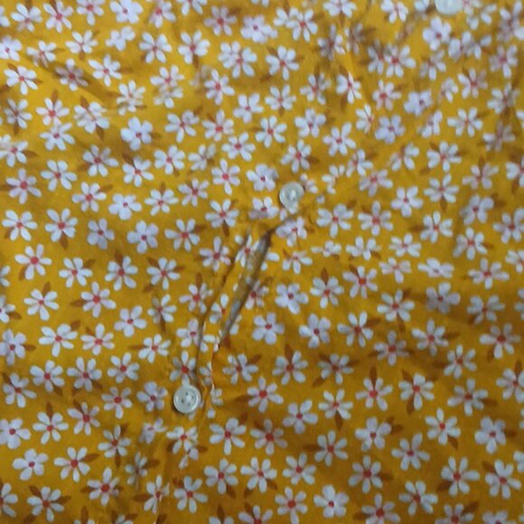 Old Navy Mustard Floral Blouse - Picture 5 of 7